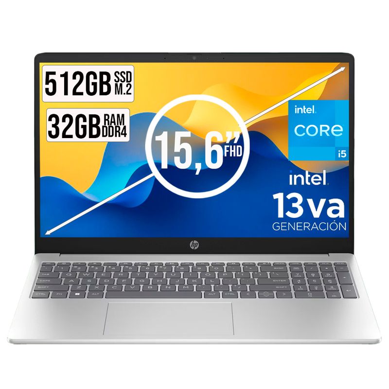 HP - PORTATIL HP 15 INTEL CORE I5-1334U SSD 512GB RAM 32GB LED 15,6 FHD WIN 11