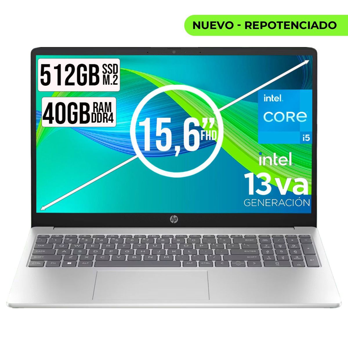 HP - PORTATIL HP 15 INTEL CORE I5-1334U SSD 512GB RAM 40GB LED 15,6 FHD