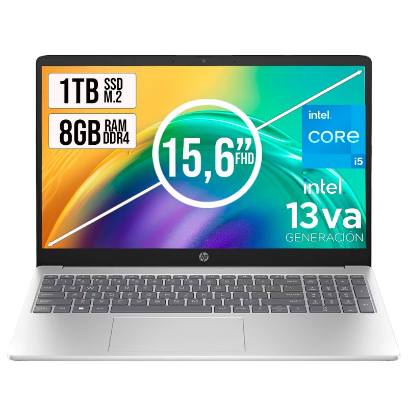 HP - PORTATIL HP 15 INTEL CORE I5-1334U SSD 1TB RAM 8GB LED 15,6 FHD WIN 11
