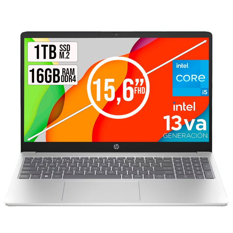 HP - PORTATIL HP 15 INTEL CORE I5-1334U SSD 1TB RAM 16GB LED 15,6 FHD WIN 11