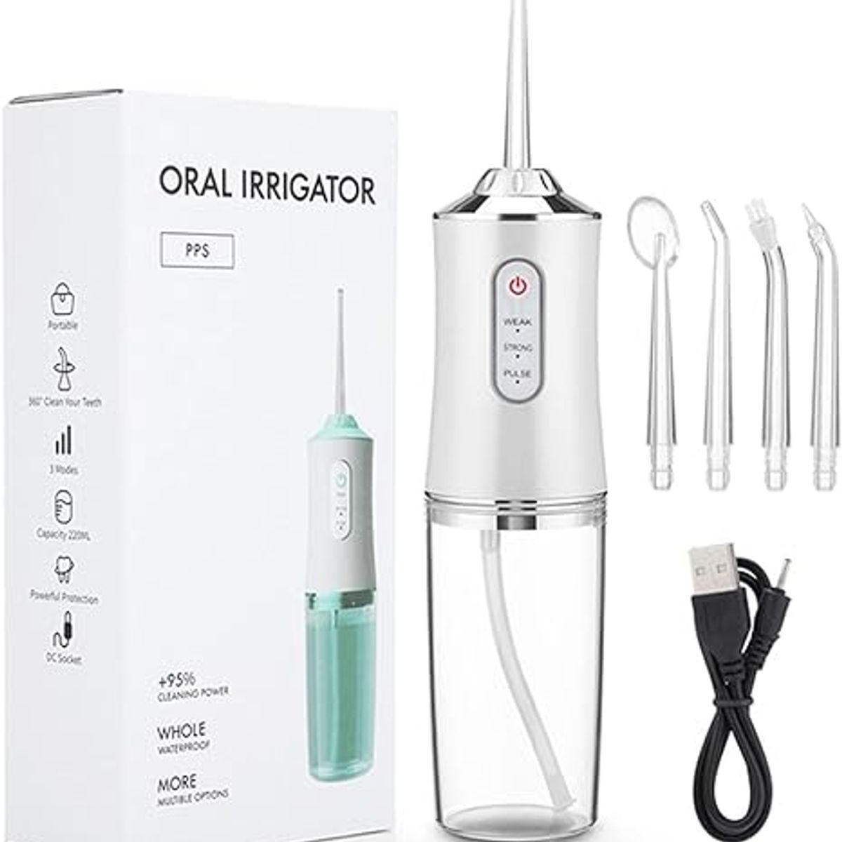 GENERICO - Irrigador dental Eléctrico limpiador oral recargable
