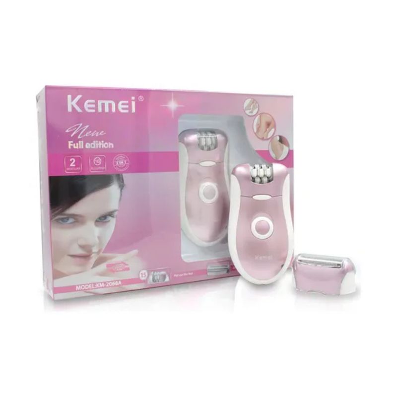KEMEI - Depiladora y afeitadora de doble función para mujer KM-2068A 2 en 1
