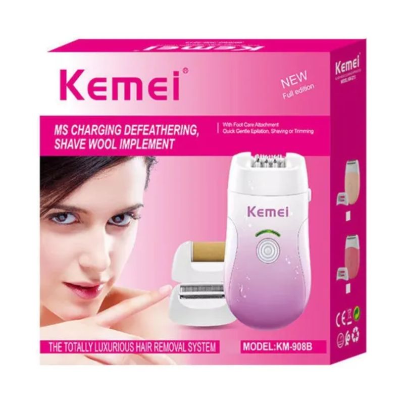 KEMEI - Maquina Depiladora Kemei Mujer Color Blanco