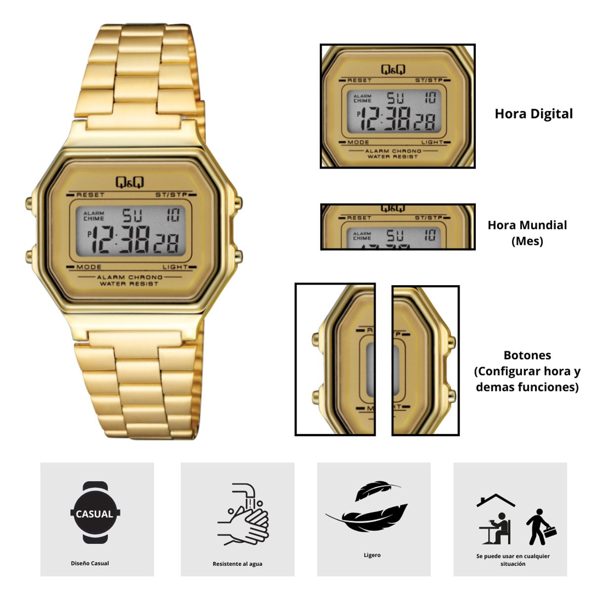 Q&Q - Reloj Q&Q G17A-003JY Diseño Casual