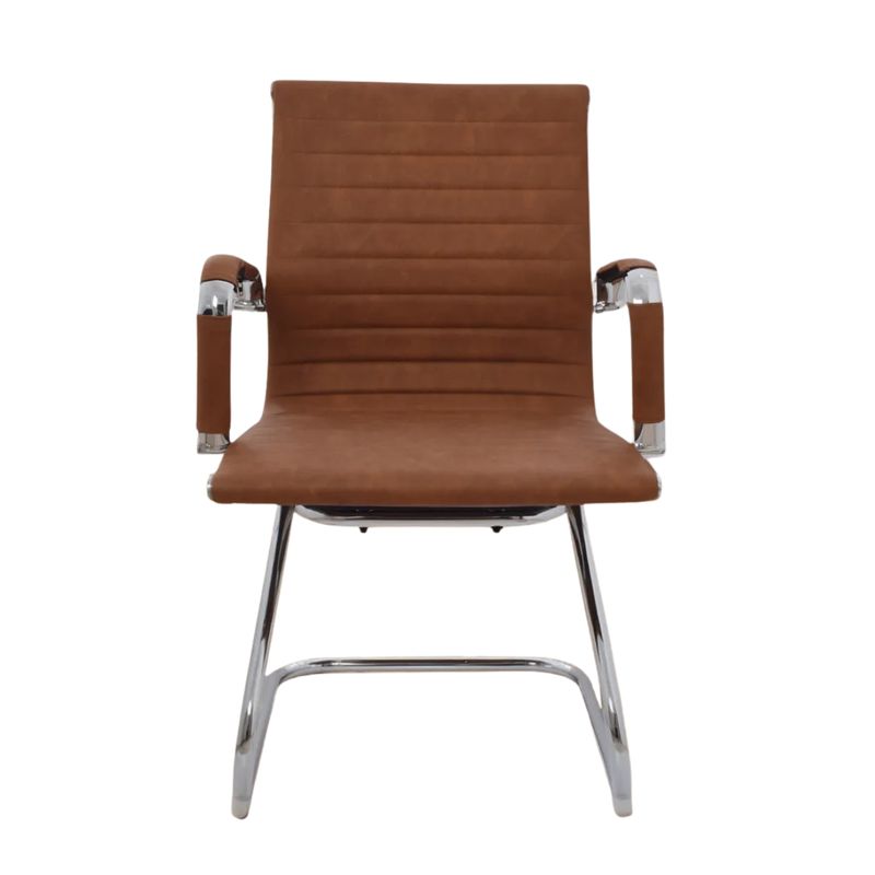 BONNO - Silla Escritorio Boss Interlocutora Cómoda Moderna Color Camel