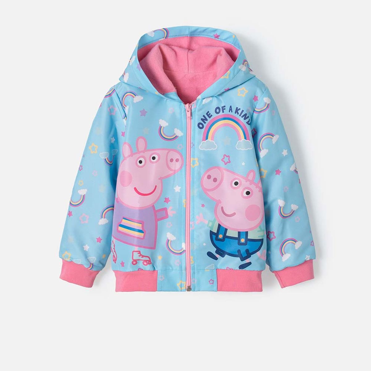 HASBRO - Buzo de Peppa Pig con cierre azul para niña 2T a 5T