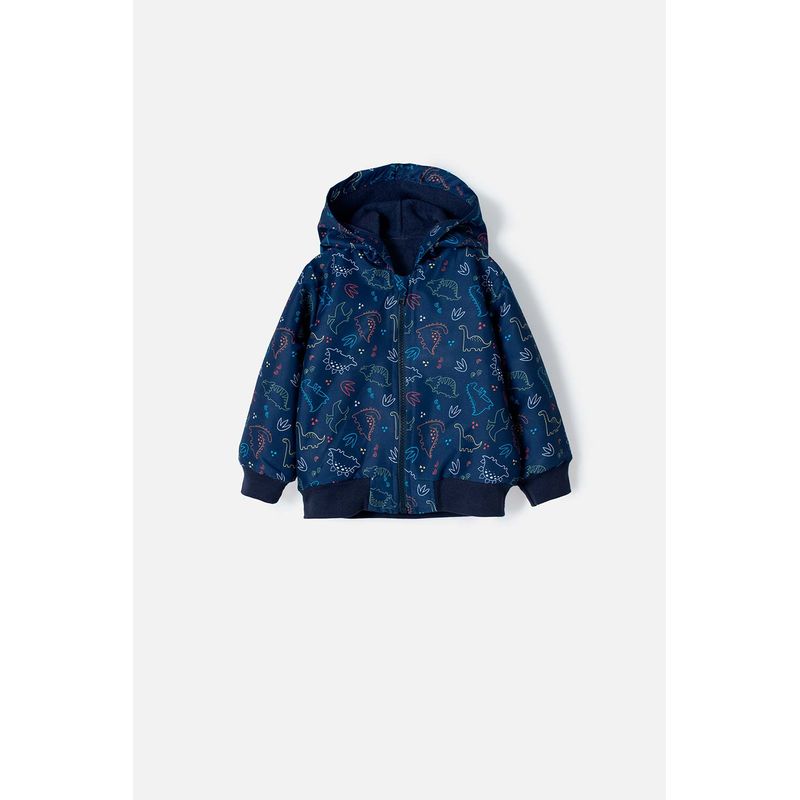 LITTLEMIC - Chaqueta LittleMic azul con capucha para bebé niño