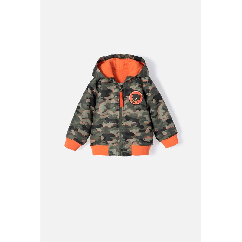 LITTLEMIC - Chaqueta de LittleMic con cierre y chompa verde militar  para bebé niño