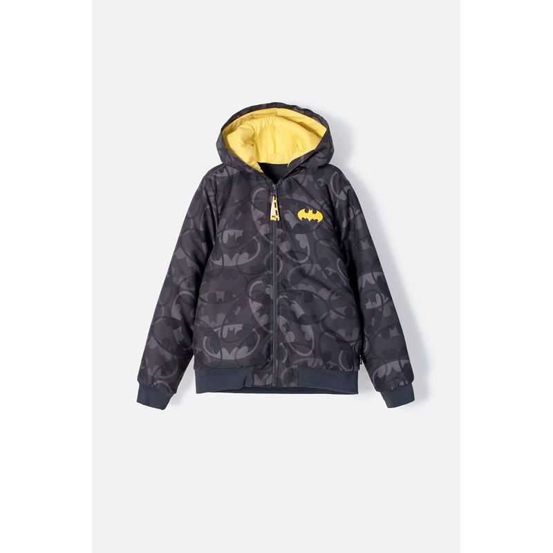 DC COMICS - Chaqueta de Batman con cierre y chompa gris para niño