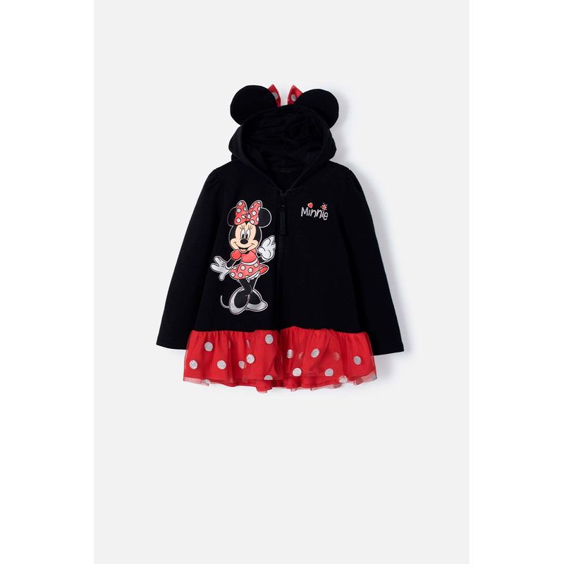 DISNEY - Buzo de Minnie Mouse negro con bolero para niña 2T a 5T