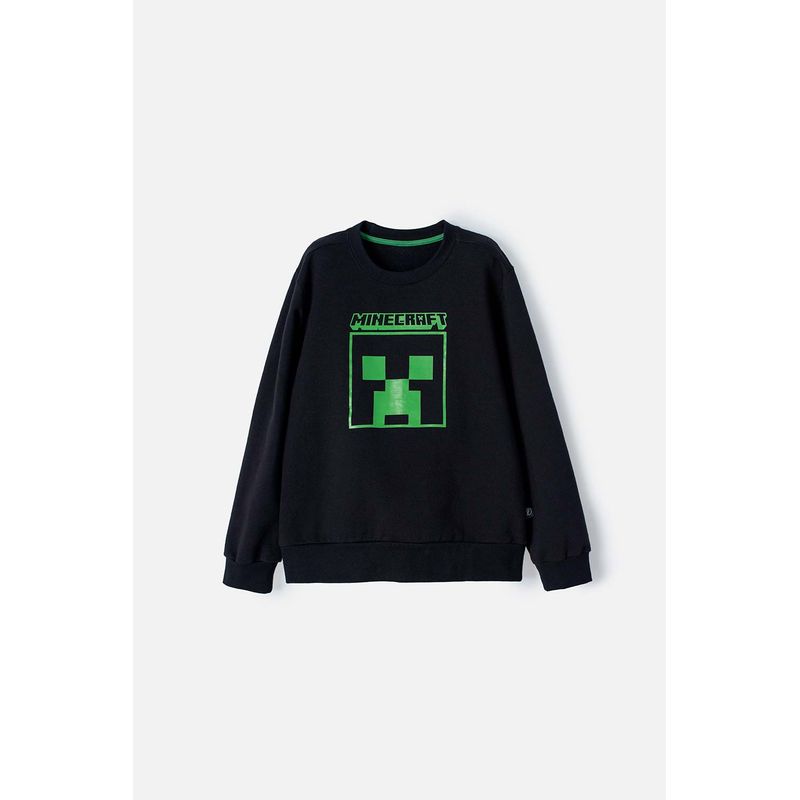 MINECRAFT - Buzo de Minecraft cerrado negro para niño