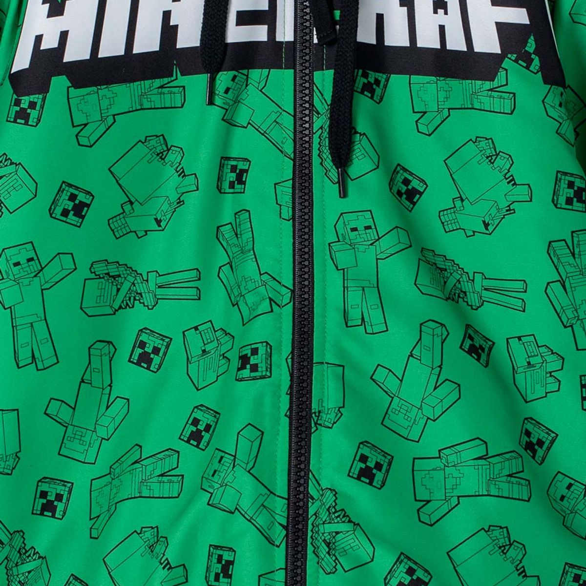 MINECRAFT - Chaqueta de Minecraft con capucha verde y negra para niño