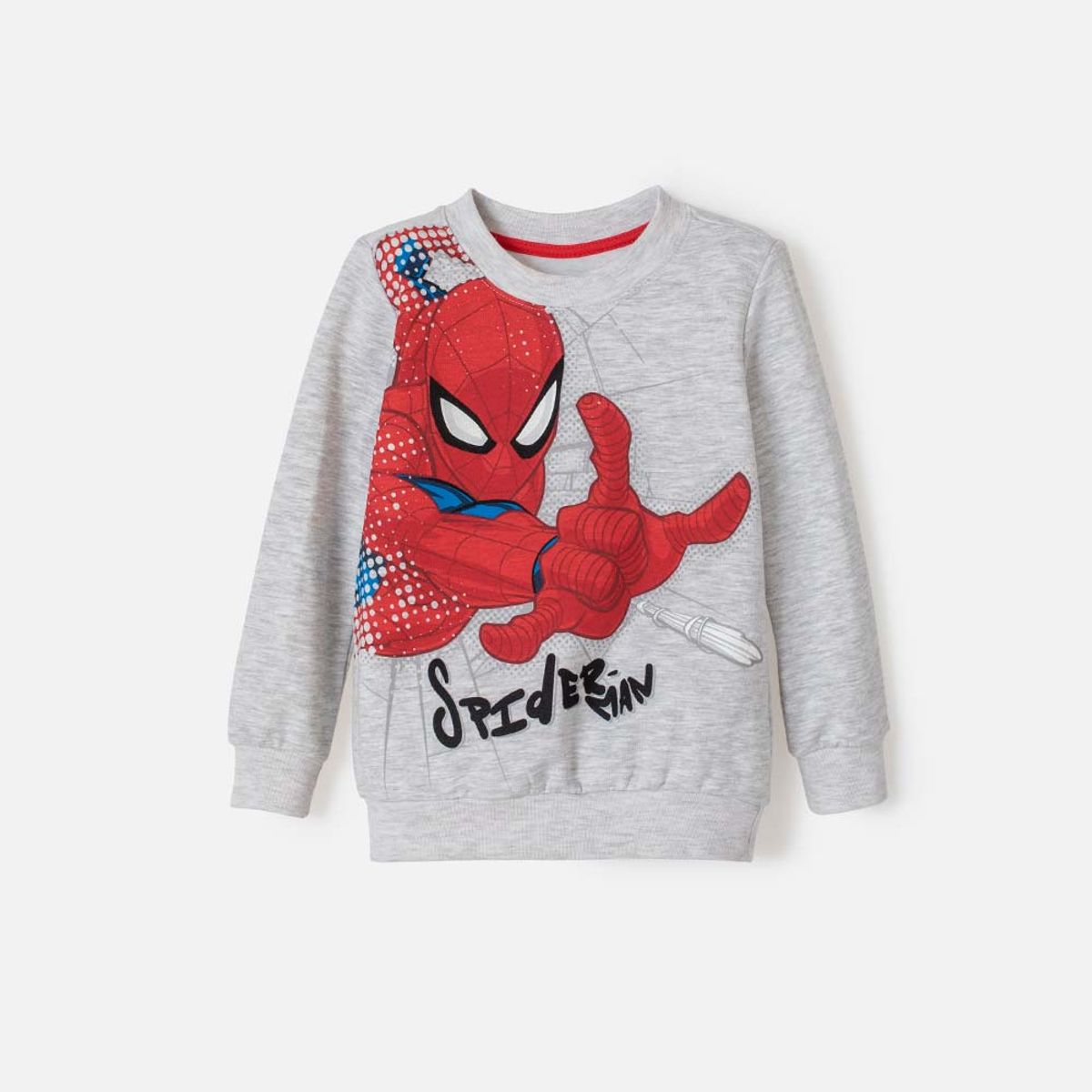 MARVEL - Buzo de Spider-man cerrado gris para niño 2T a 5T