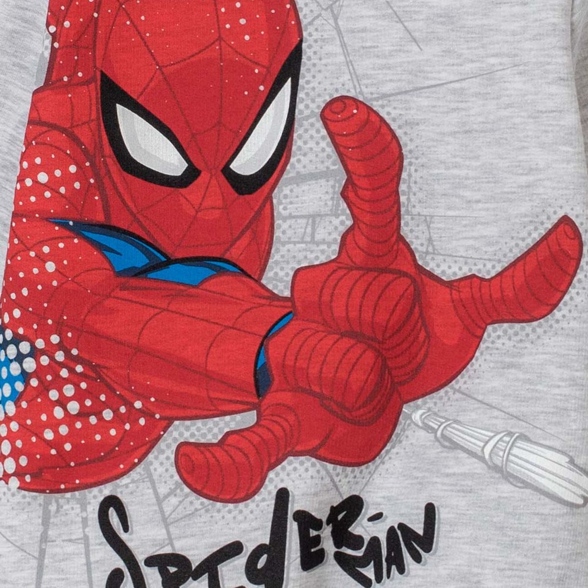 MARVEL - Buzo de Spider-man cerrado gris para niño 2T a 5T