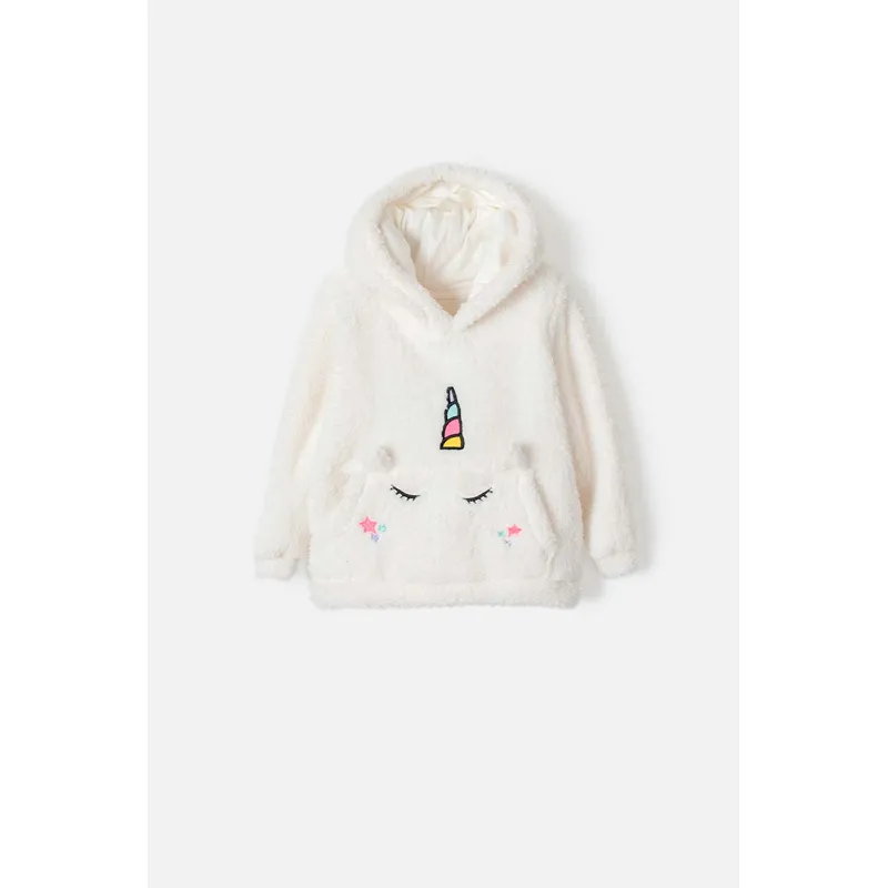LITTLEMIC - Buzo LittleMic cerrado marfil para niña 2T a 5T
