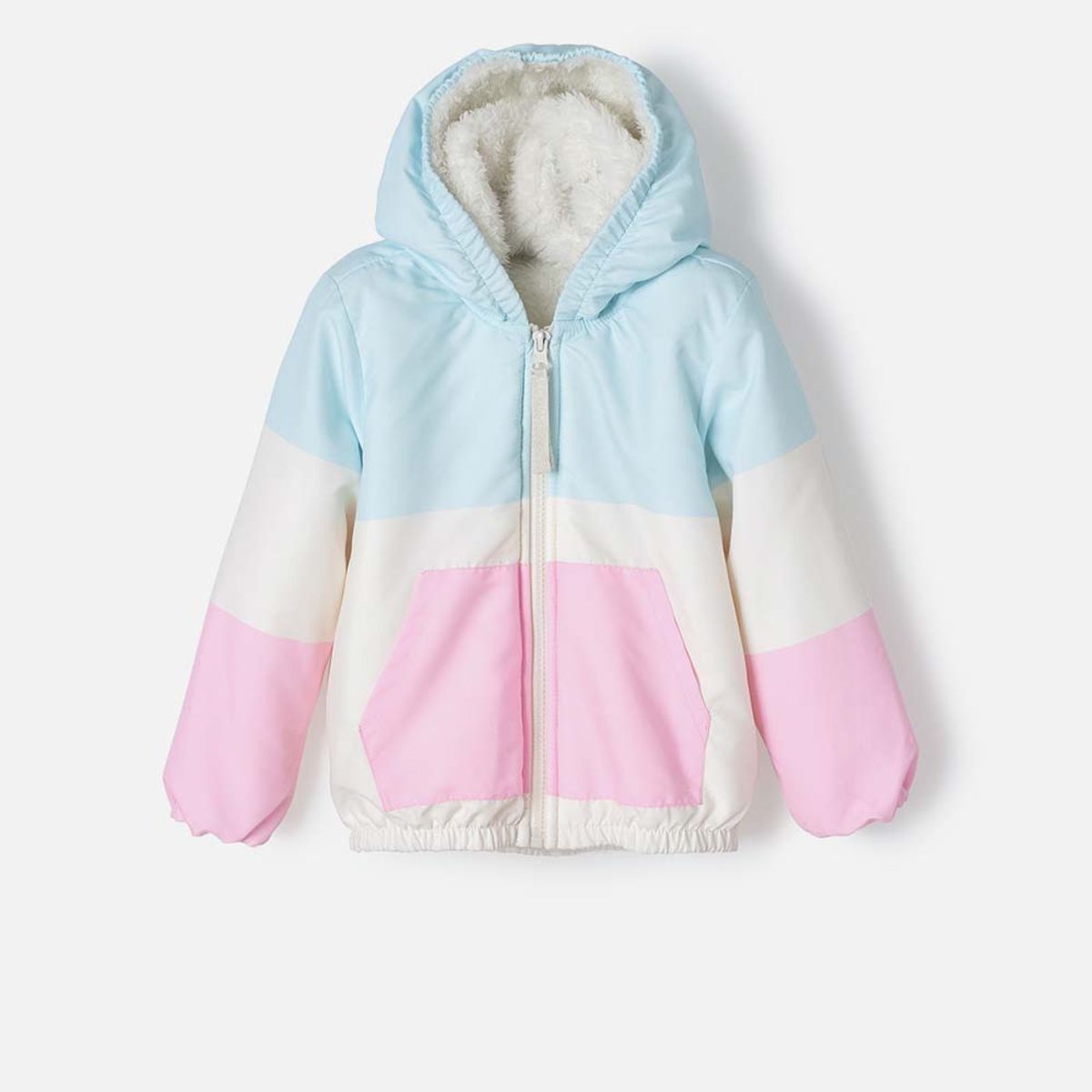 LITTLEMIC - Chaqueta de LittleMic con capucha multicolor para niña 2T a 5T