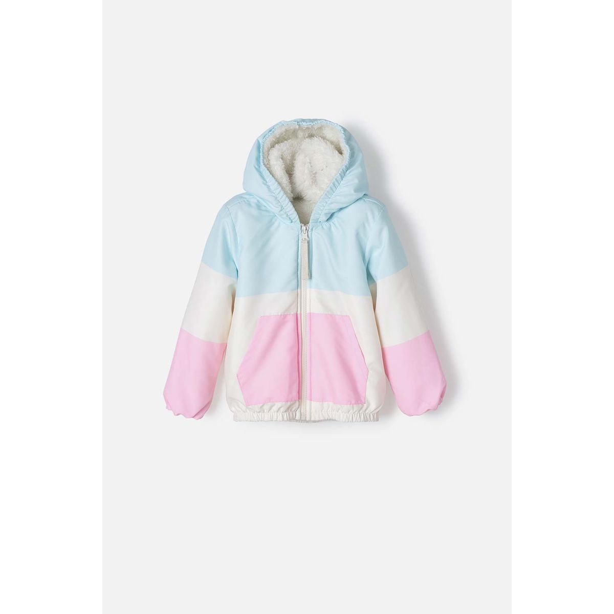 LITTLEMIC - Chaqueta de LittleMic con capucha multicolor para niña 2T a 5T