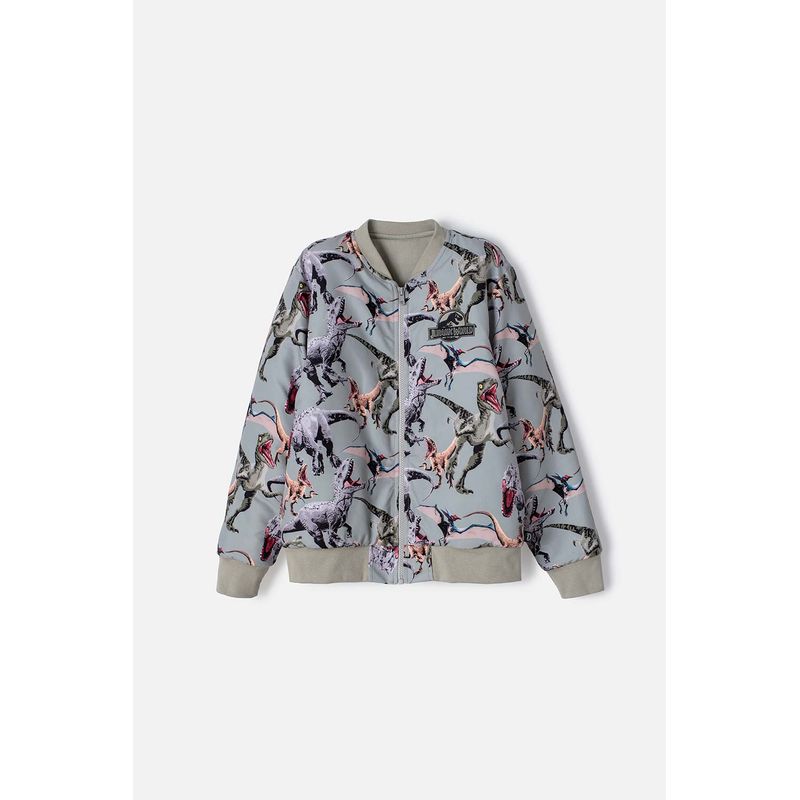 UNIVERSAL - Chaqueta de Jurassic World con cierre verde oliva para niño