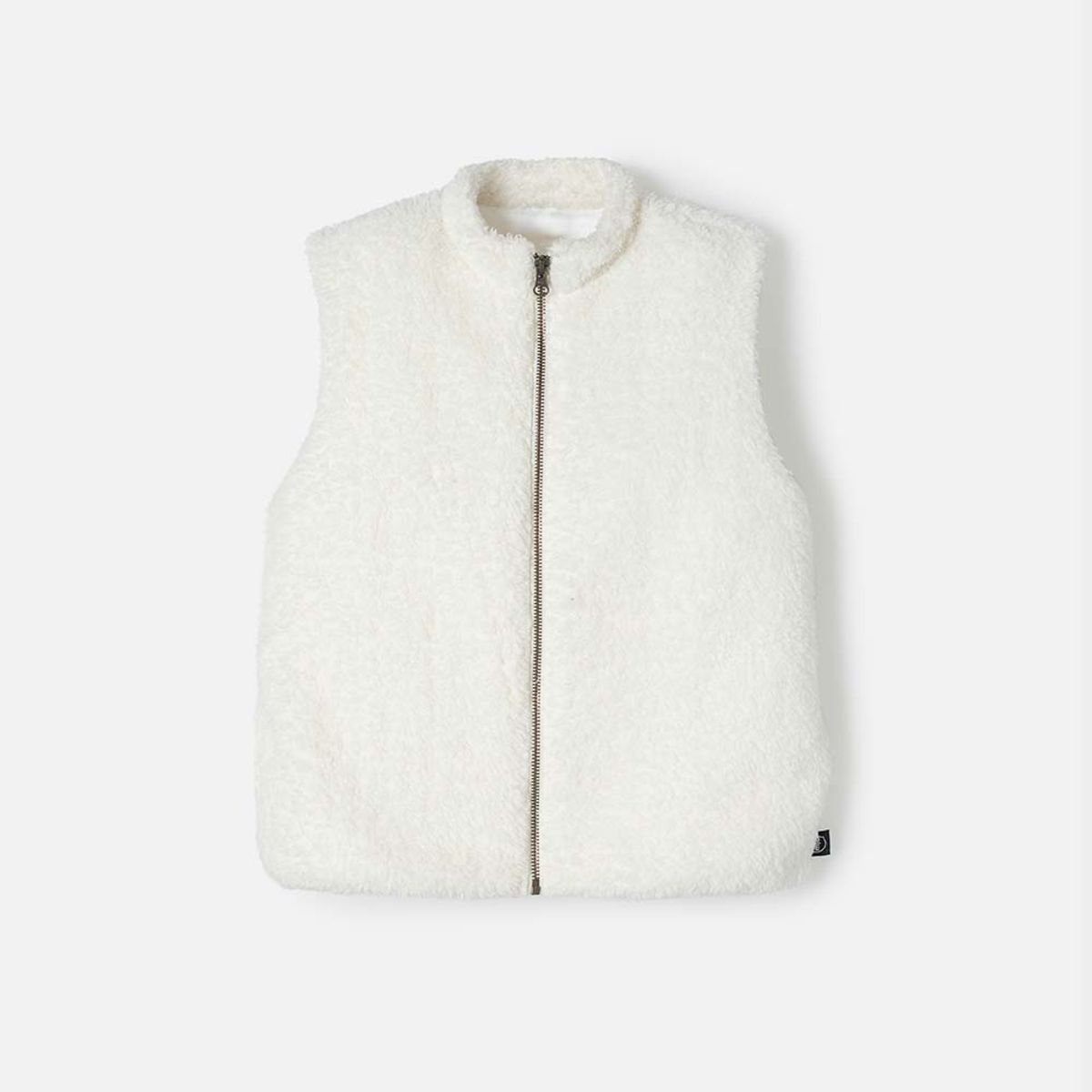 MIC - Chaleco Mic marfil textura afelpada para niña