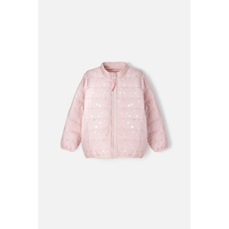 LITTLEMIC - Chaqueta de LittleMic con cierre rosado para niña 2T a 5T