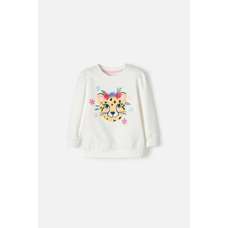 LITTLEMIC - Buzo de LittleMic marfil de diseño cerrado para niña 2T a 5T