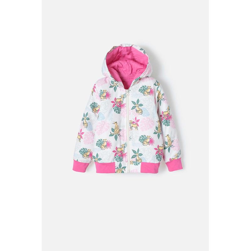 LITTLEMIC - Chaqueta de LittleMic multicolor con capucha para niña 2T a 5T