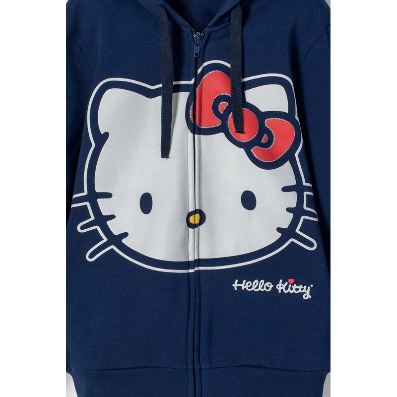 SANRIO - Buzo de Hello Kitty con cierre azul para niña