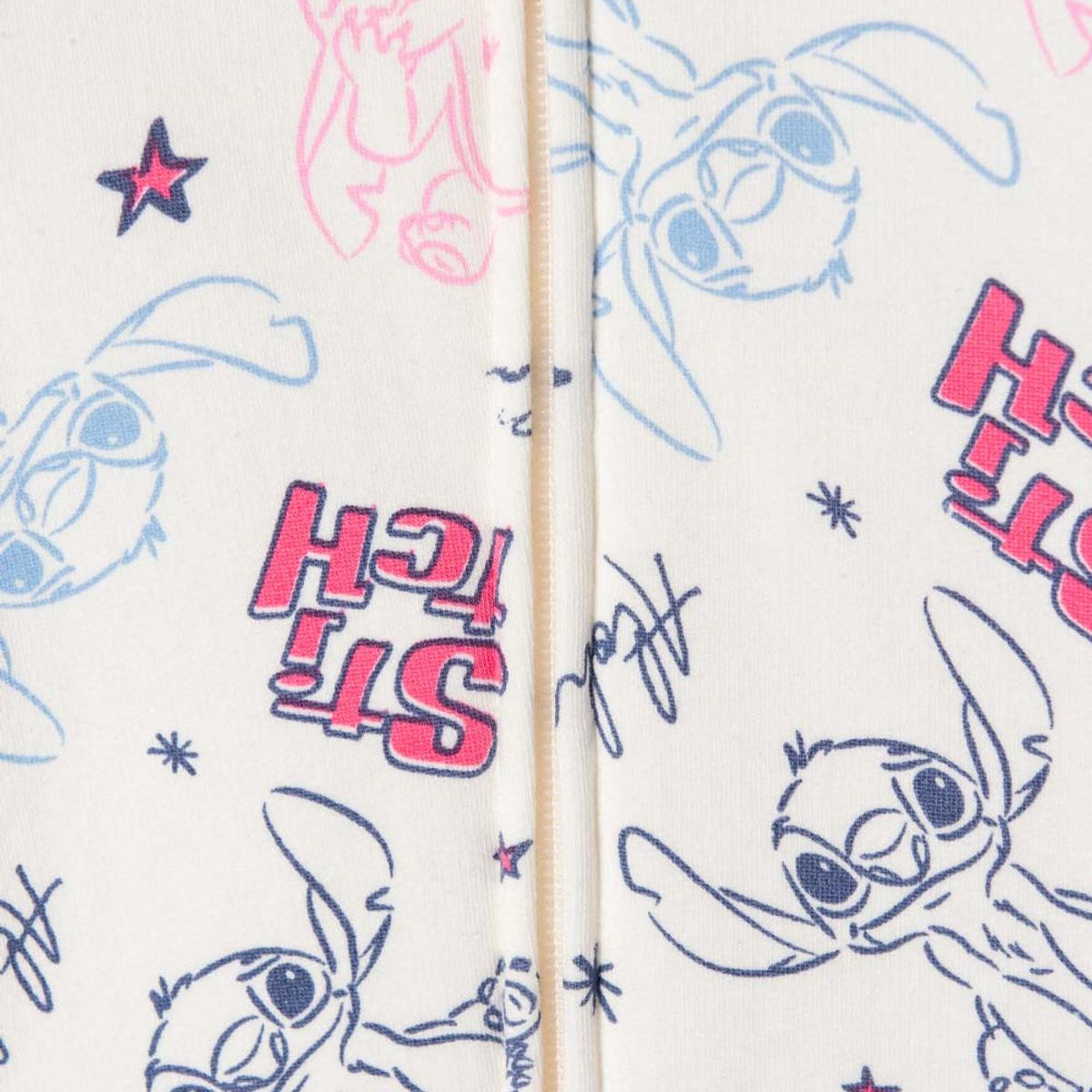 DISNEY - Chaqueta de Stitch marfil con capucha para niña