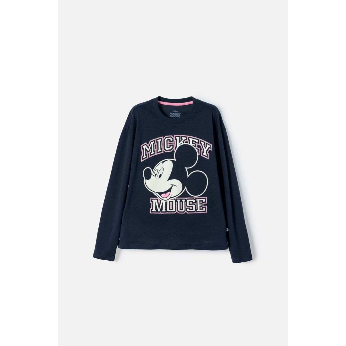 DISNEY - Buzo de Minnie Mouse azul estampado en frente para niña