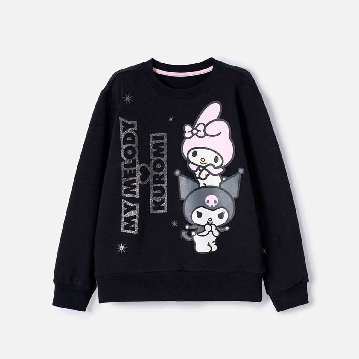 SANRIO - Buzo de My Melody & Kuromi negro de diseño cerrado para niña