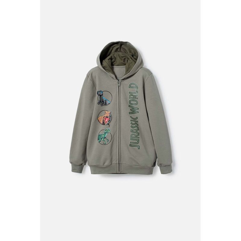 UNIVERSAL - Buzo de Jurassic World verde con capucha para niño