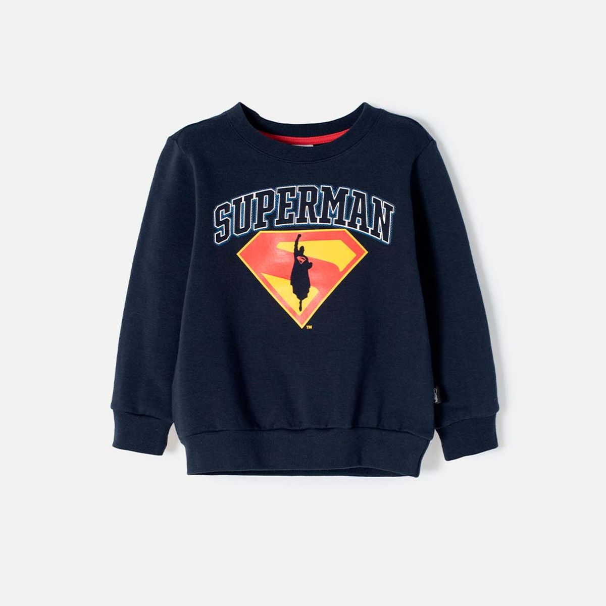 DC COMICS - Buzo de Superman azul oscuro estampado en frente para niño 2T a 5T