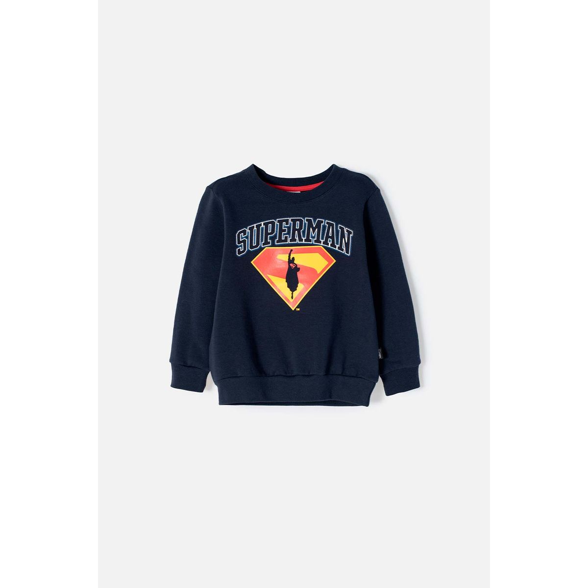 DC COMICS - Buzo de Superman azul oscuro estampado en frente para niño 2T a 5T