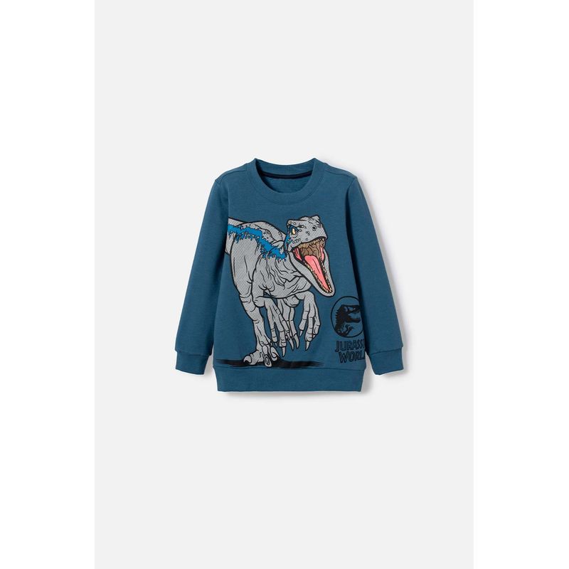UNIVERSAL - Buzo de Jurassic World azul de diseño cerrado para niño 2T a 5T