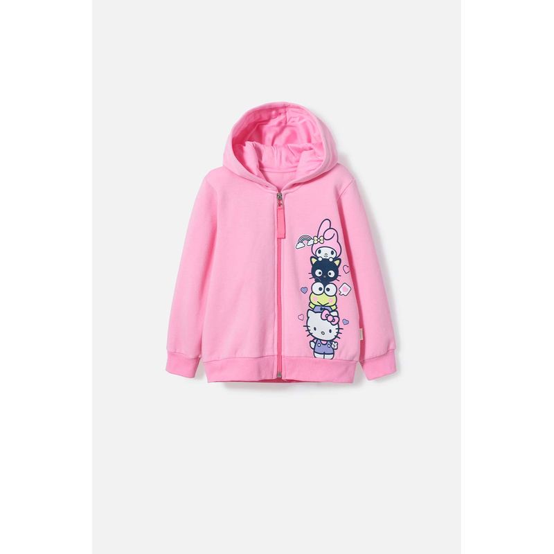 SANRIO - Buzo de Hello Kitty rosado con capucha para niña 2T a 5T