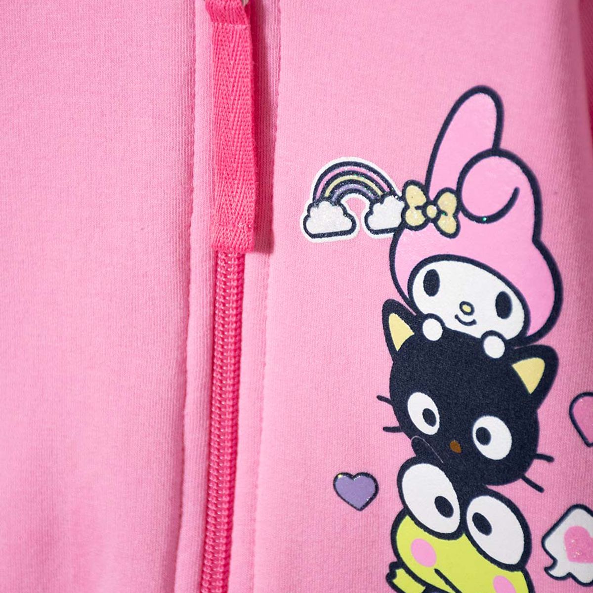HELLO KITTY - Buzo de Hello Kitty rosado con capucha para bebé niña