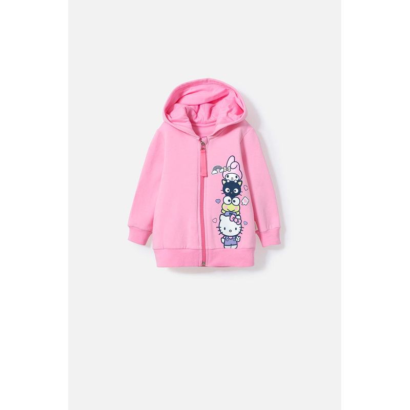 SANRIO - Buzo de Hello Kitty rosado con capucha para bebé niña