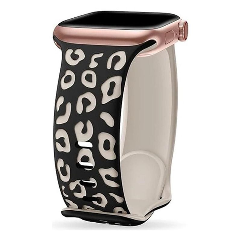 GENERICO - Correa Pulso Manilla Animal Print Apple Watch 38mm 40mm 41mm 32 mmNegroBlanco