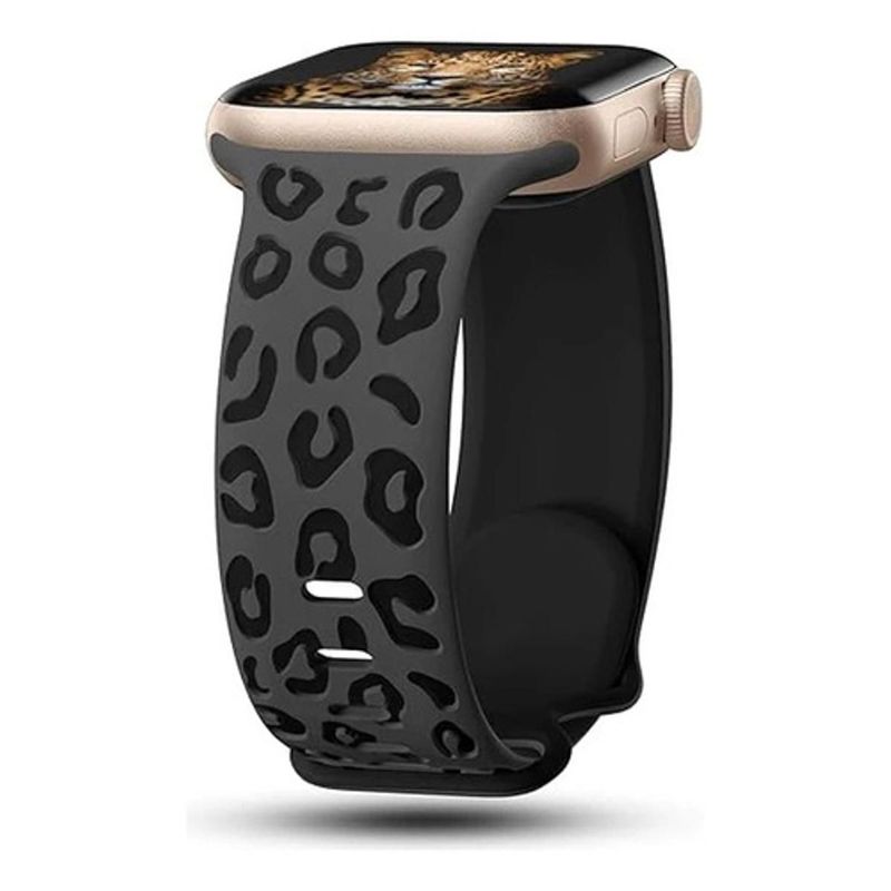 GENERICO - Correa Pulso Manilla Animal Print Apple Watch 38mm 40mm 41mm 32 mmNegro