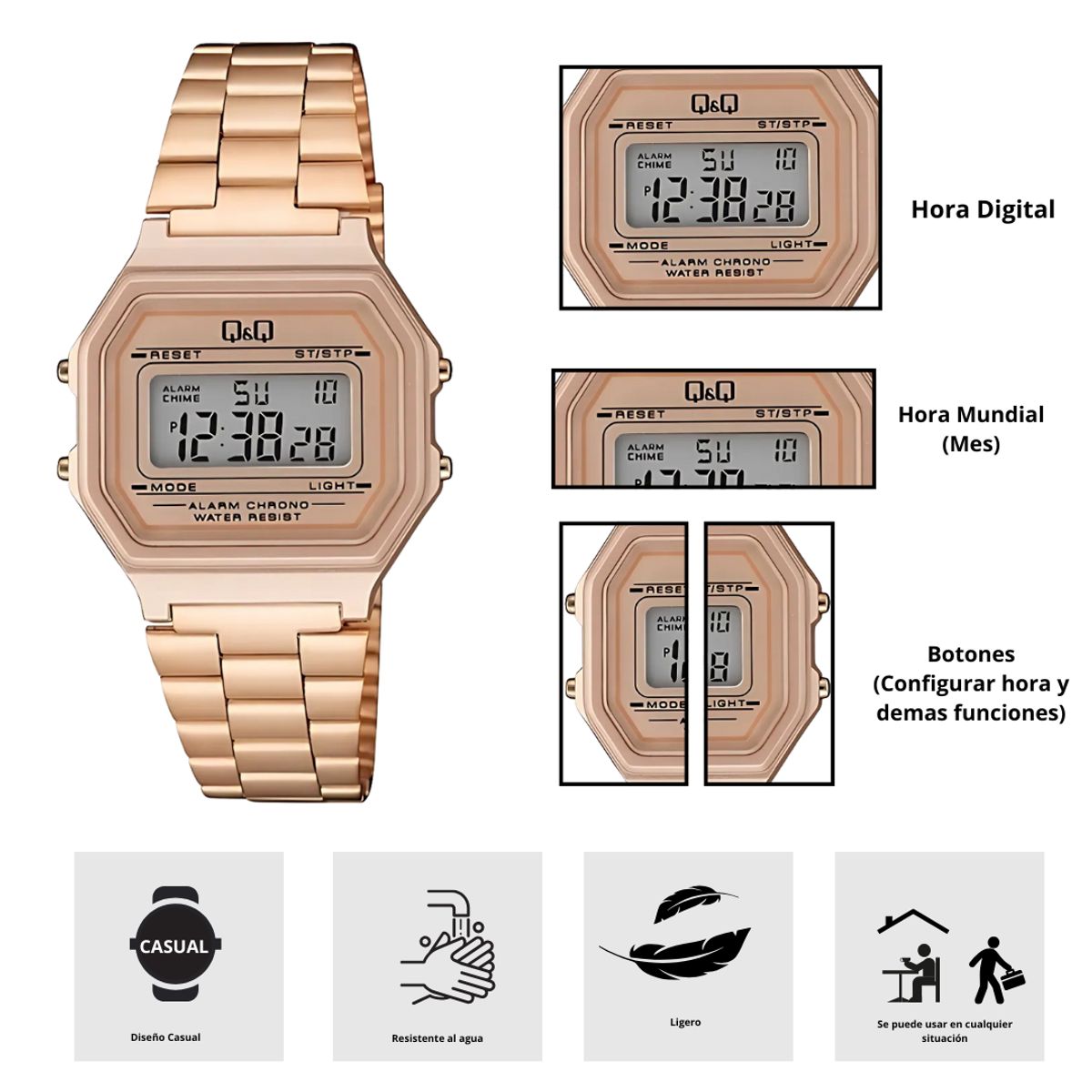 Q&Q - Reloj Q&Q G17A-004JY Diseño Casual