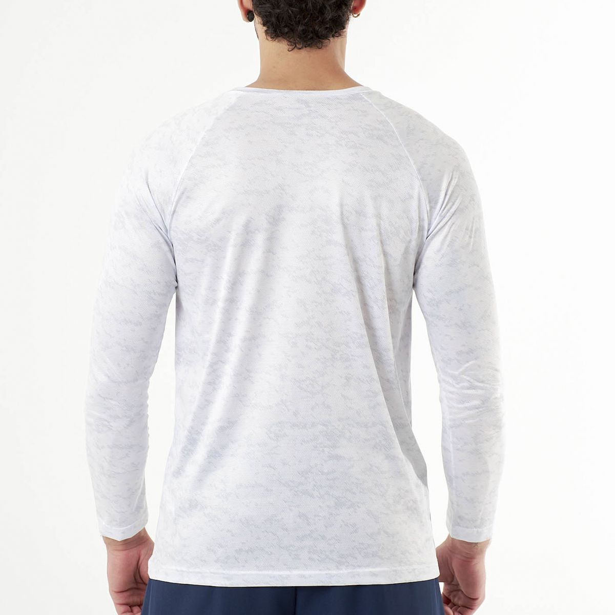 BELIFE - Camiseta deportiva manga larga blanca para hombre