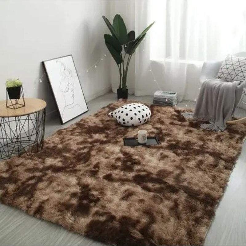 GENERICO - Tapete Alfombra Peludo 150 Cm * 200 Cm Marron