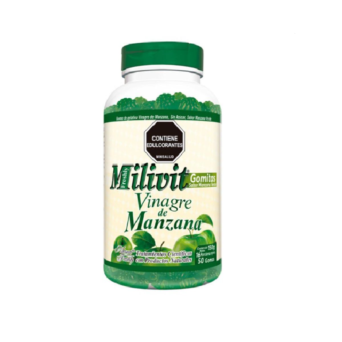 NATURAL FRESHLY - MILIVIT VINAGRE DE MANZANA X 50 GOMAS