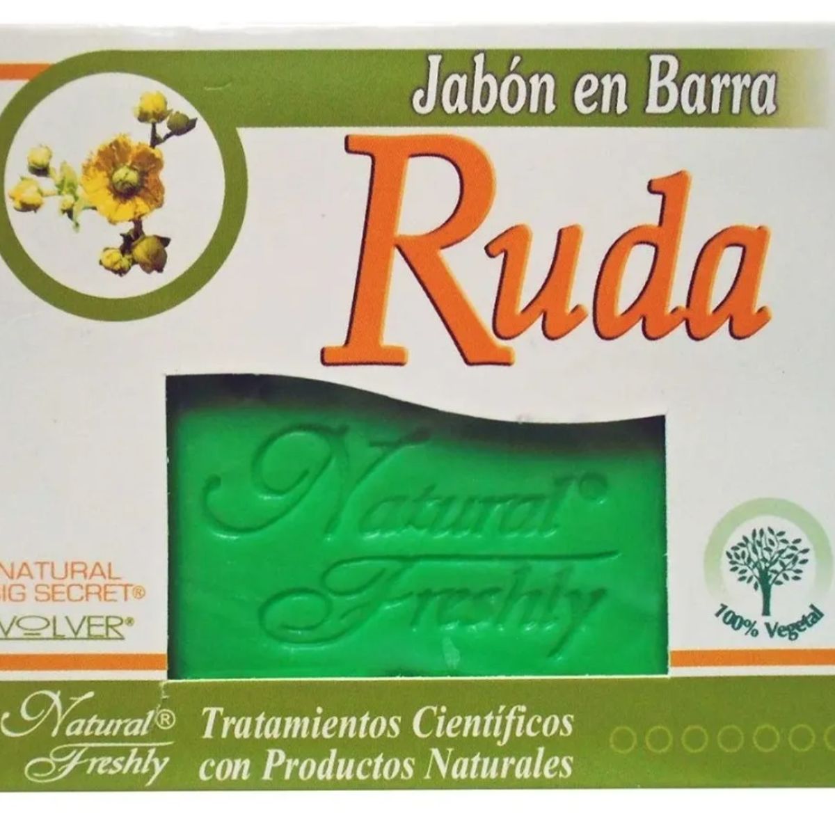 NATURAL FRESHLY - JABON RUDA EN BARRA X 90 GR. NATURAL FRESHLY
