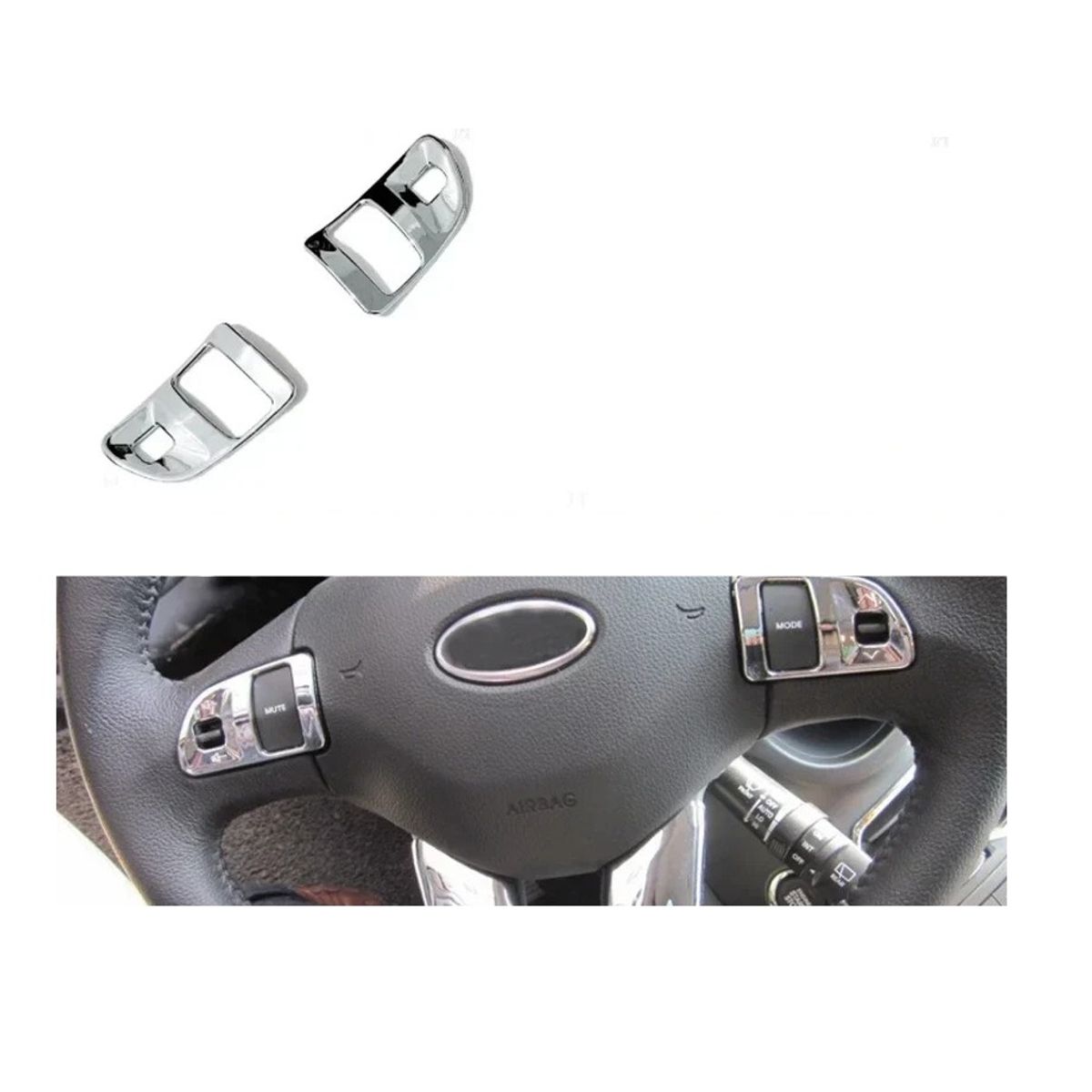 GENERICO - accesorios kia sportage cubierta timon superior cromada 2pcs