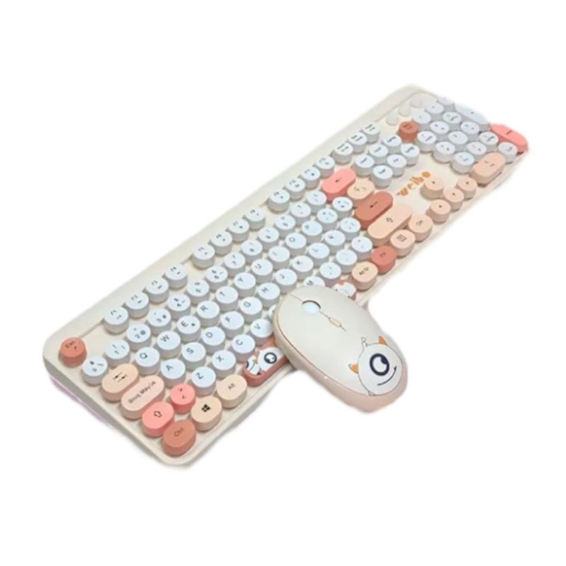 GENERICO - Combo Teclado Mouse Inalámbrico 24 g Recargable Silencioso