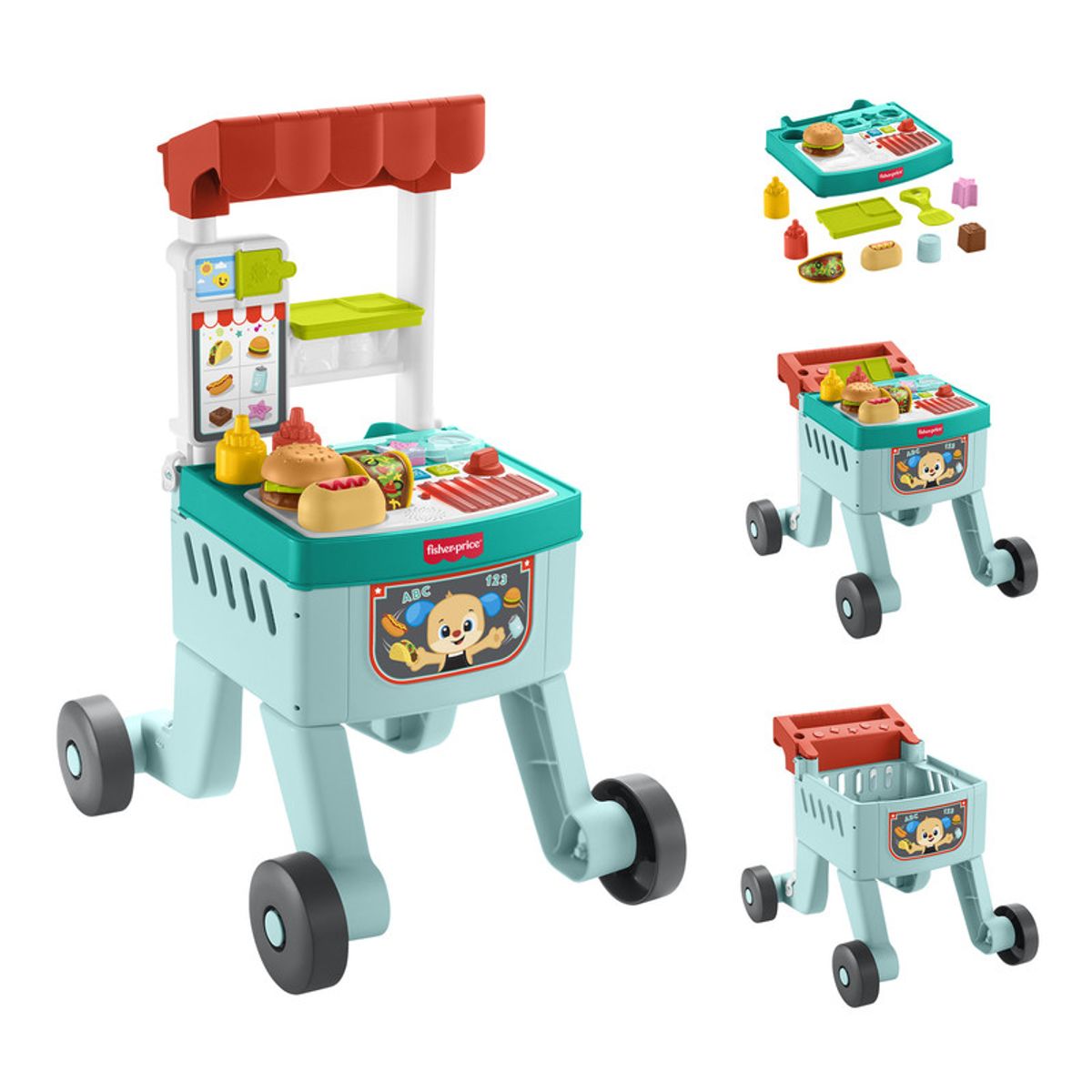 FISHER PRICE - Fisher Price Andadera Carro De Snacks 4 En 1