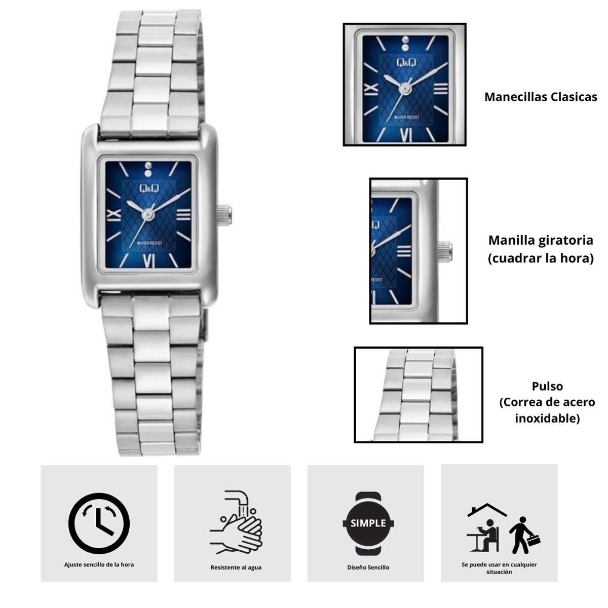 Q&Q - Reloj Q&Q C69A-004PY Diseño Sencillo