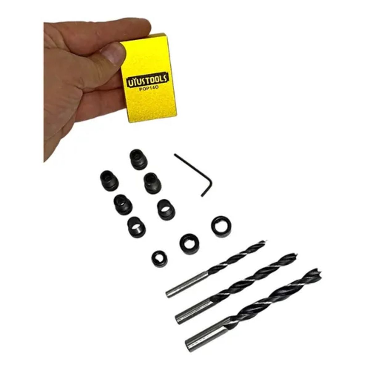 UYUSTOOLS - Posicionador Perforación Madera Pocket Hole Uyustools 14 Pzs
