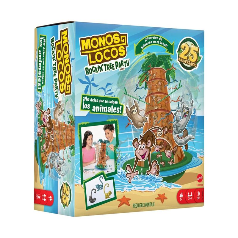 MATTEL - Juego de Mesa Monos Locos 25 Aniversario Mattel